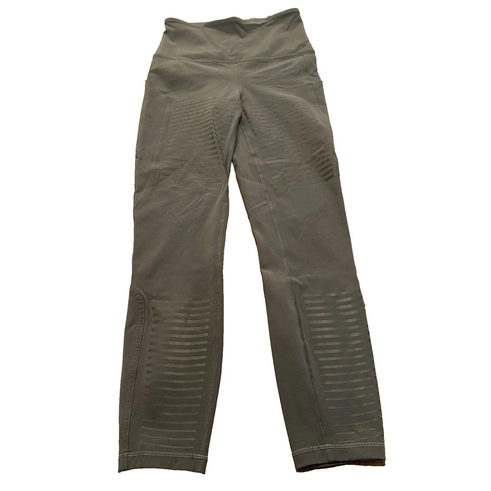 Lululemon In Movement Tight Frosted Pine Green High Rise Leggings Size 4‎